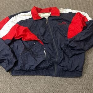 Vintage Sergio Tacchini Windbreaker Mens Size 42 Colorblock Retro 90s Blue Red